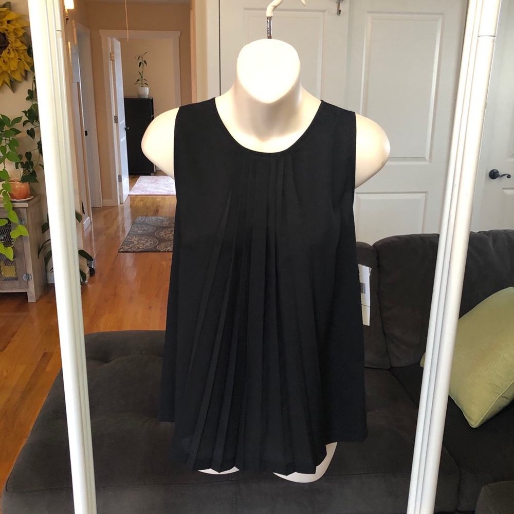 NWT French connection, black crewneck, sleeveless blouse